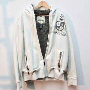Original American Rag white Faux Fur Hoodie